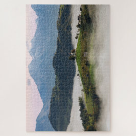 Quebra-cabeça Igreja e montanhas de St Thomas em Slovenia