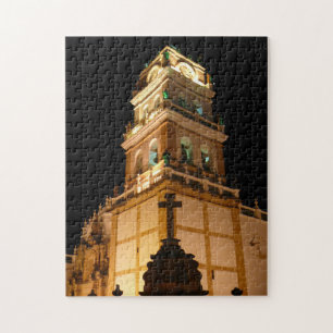 Quebra-cabeça igreja noturna