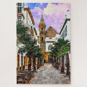 Quebra-cabeça Igreja Nuestra Senora de la Palma. Cadiz, Espanha.
