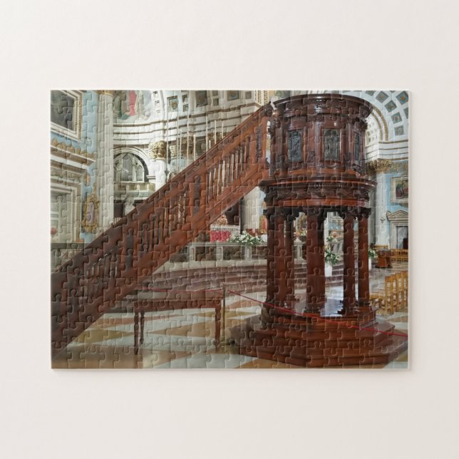 Quebra-cabeça Igreja Rotunda Mosta Malta. (Horizontal)