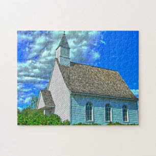 Quebra-cabeça Igreja Rural no Quebec Canada.