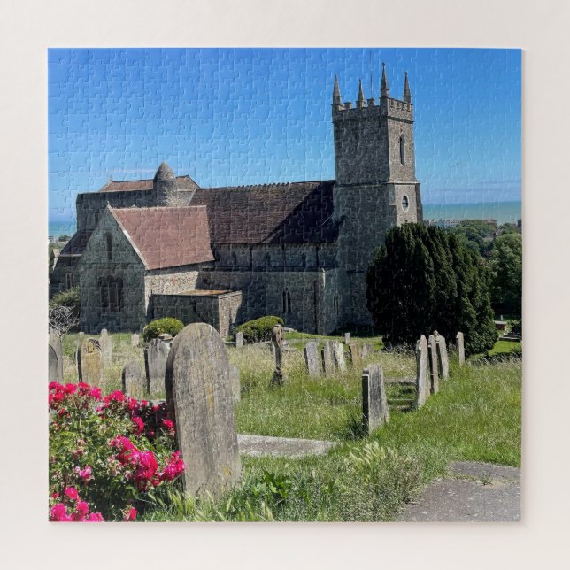 Quebra-cabeça Igreja St Leonards Hythe vista aérea (Vertical)