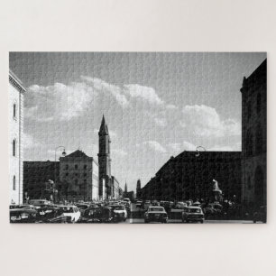 Quebra-cabeça Igreja universitária vintage munich ludwigstraße