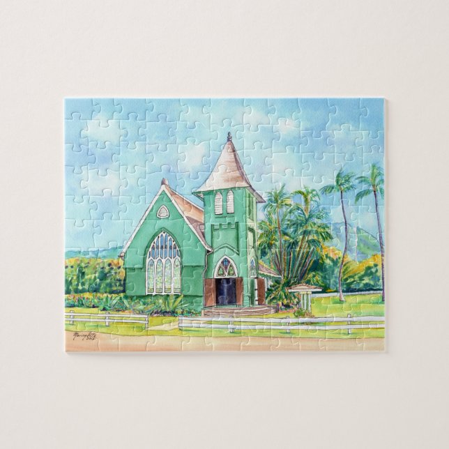 Quebra-cabeça Igreja Wai'oli Hui'ia Hanalei (Horizontal)