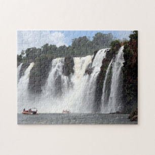 Quebra-cabeça Iguazu Falls and Barcos, Argentina