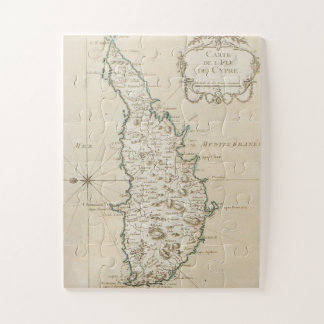 Quebra-cabeça Ilha de Chipre Mapa mediterrânico antigo e antigo