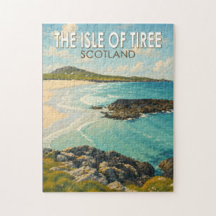 Quebra-cabeça Ilha de Tiree Escócia Ilustração Arte de Viagem
