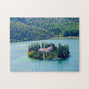 Quebra-cabeça Ilha do monastério de Visovac em Krka NP - Croati