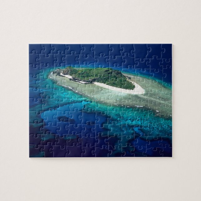 Quebra-cabeça Ilha Eori, Ilhas Mamanuca, Fiji - aérea (Horizontal)