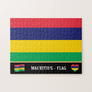 Quebra-cabeça Ilha Maurícia Flag & Maurícia country / Mauríci
