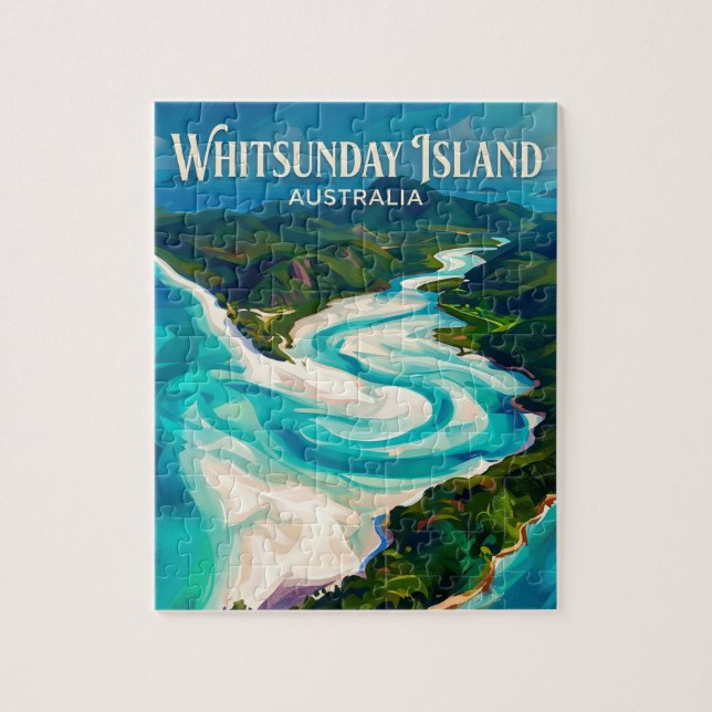 Quebra-cabeça Ilha Whitsunday Austrália (Vertical)