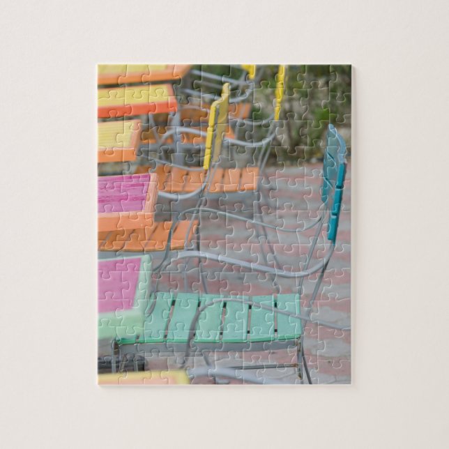 Quebra-cabeça Ilhas ABC, ARUBA, Palm Beach: Café Colorido (Vertical)