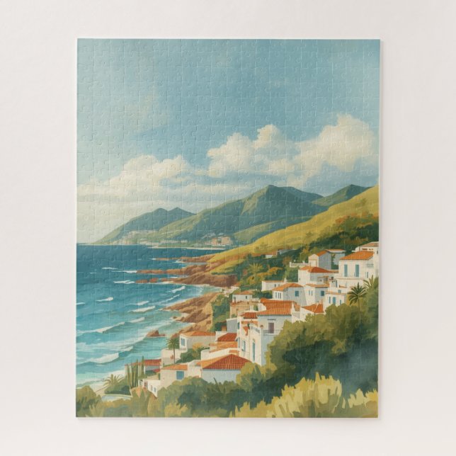 Quebra-cabeça Ilhas Baleares Viagem Vintage Riviera Francesa (Vertical)