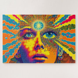 Quebra-cabeça Iluminação de Arte Psicodélica