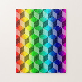 Quebra-cabeça - Ilusão de blocos arco-íris