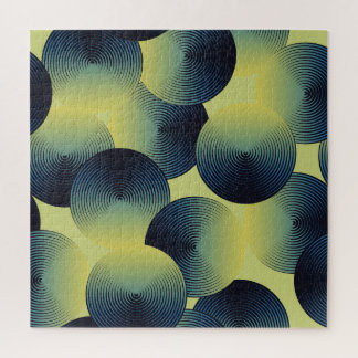 Quebra-cabeça ilusão óptica, círculos lineares, padrão sem costu