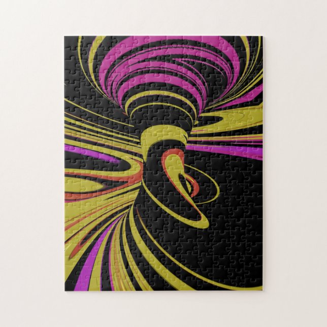 Quebra-cabeça ilusão óptica colorida (Vertical)