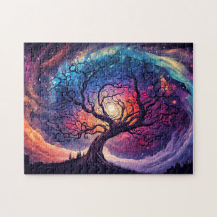 Quebra-cabeça Ilustração Colorida do Céu Noturno Iluminante