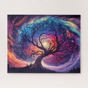 Quebra-cabeça Ilustração Colorida do Céu Noturno Iluminante