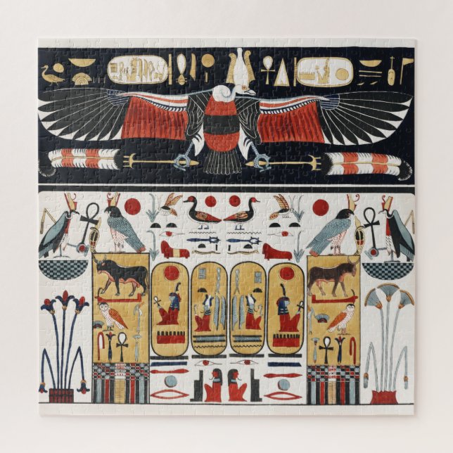 Quebra-cabeça Ilustração da Águia Egípcia Antiga e Arte do Egito (Vertical)