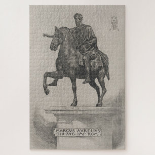 Quebra-cabeça Ilustração da Estátua Vintage Marcus Aurelius (188