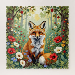 Quebra-cabeça Ilustração da Flor Silvestre da Raposa
