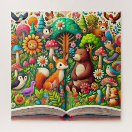 Quebra-cabeça Ilustração da Floresta Whimsical