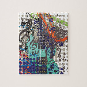 Quebra-cabeça Ilustração da guitarra do Grunge