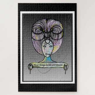 Quebra-cabeça Ilustração da moça Rococo estilo punk a vapor