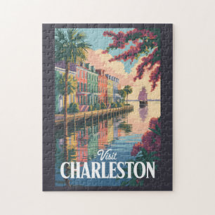 Quebra-cabeça Ilustração da Orla de Charleston Carolina do Sul