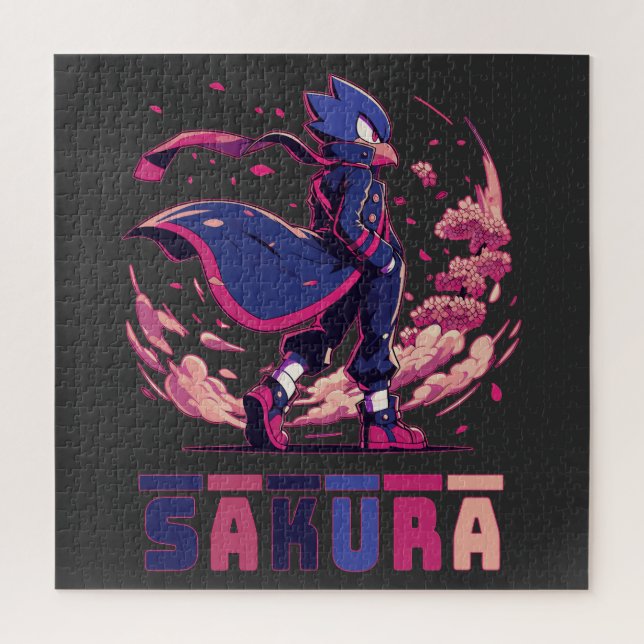 Quebra-cabeça Ilustração de Anime de Pássaro Guerreiro Sakura Ed (Vertical)