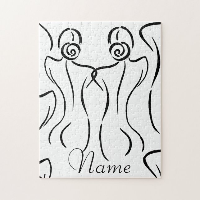 Quebra-cabeça Ilustração de arte feminina Thunder_Cove (Vertical)