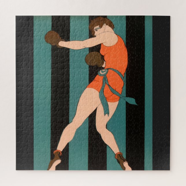 Quebra-cabeça Ilustração de boxe dos anos 1920 'O Futuro é Femin (Vertical)