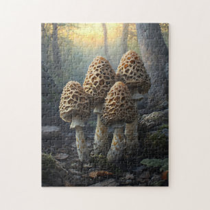 Quebra-cabeça Ilustração de Cogumelos Morel Fungus