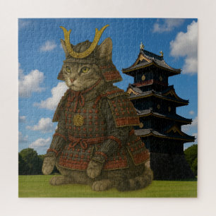 Quebra-cabeça Ilustração de Guerreiro de Gato Armado