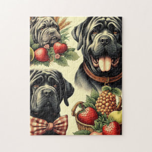 Quebra-cabeça Ilustração de Mastiff Neapolitano Vintage