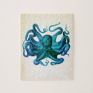 Quebra-cabeça Ilustração de Octopus de Aquarela