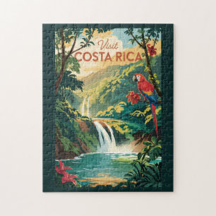 Quebra-cabeça Ilustração de Papagaio da Costa Rica Arte de Viage