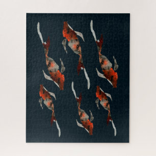 Quebra-cabeça Ilustração de peixe coi de aquarela