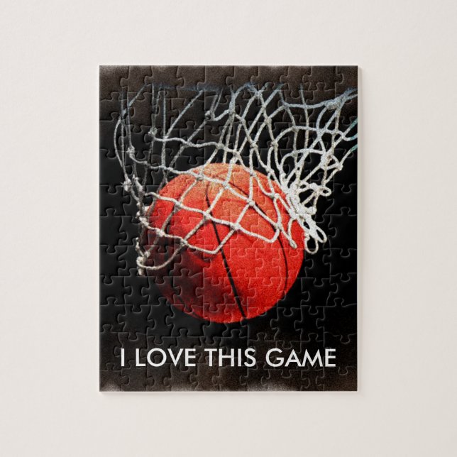 Quebra-cabeça Ilustração de Pintura de Basquete (Vertical)