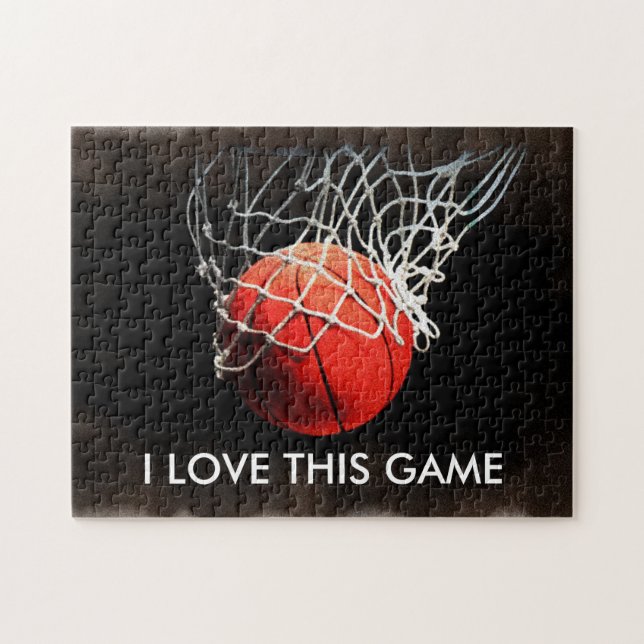 Quebra-cabeça Ilustração de Pintura de Basquete (Horizontal)
