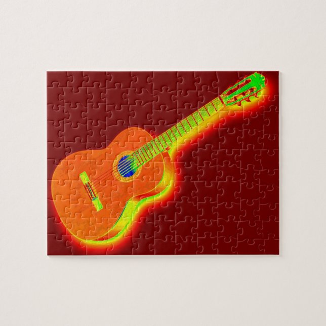 Quebra-cabeça Ilustração de Pintura em Violão pop (Horizontal)