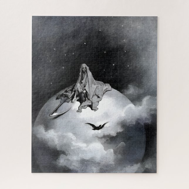 Quebra-cabeça Ilustração de Poe Raven por Gustave Dore (Vertical)