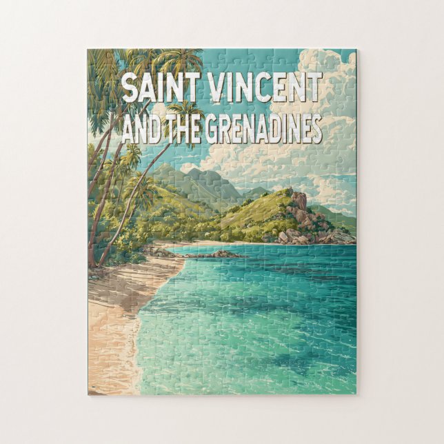 Quebra-cabeça Ilustração de São Vicente e Granadinas (Vertical)