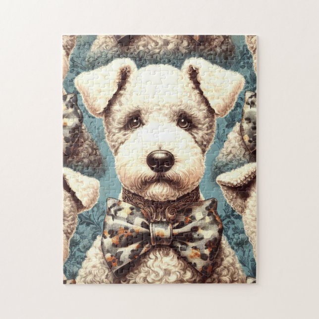 Quebra-cabeça Ilustração de Terrier Bedlington Retro (Vertical)