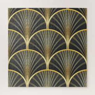 Quebra-cabeça Ilustração de Textura Geométrica Art Deco