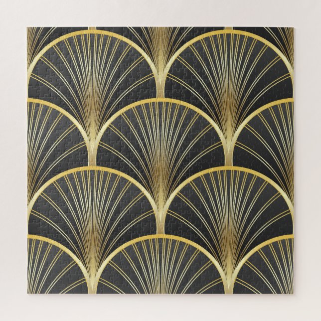 Quebra-cabeça Ilustração de Textura Geométrica Art Deco (Vertical)