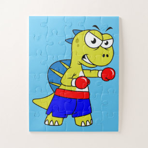 Quebra-cabeça Ilustração De Um Boxing De Espinossauro.