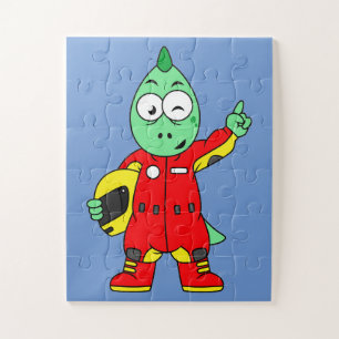 Quebra-cabeça Ilustração De Um Condutor De Automóveis De Corrida