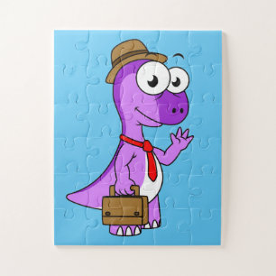 Quebra-cabeça Ilustração De Um Empresário Paquicéfalossauro.